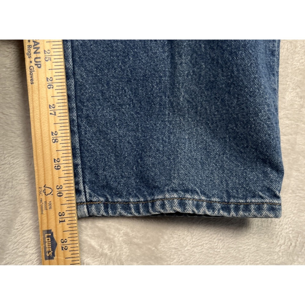 LL Bean Mens Flannel Lined Jeans 38x32 Double L Comfort Waist Blue Denim Pants - Picture 11 of 11
